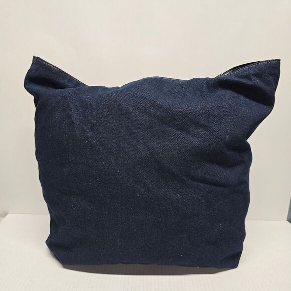 MOCAH Design Reversible Denim And Leather Boho Hippie Tote Bag - Picture 5 of 10